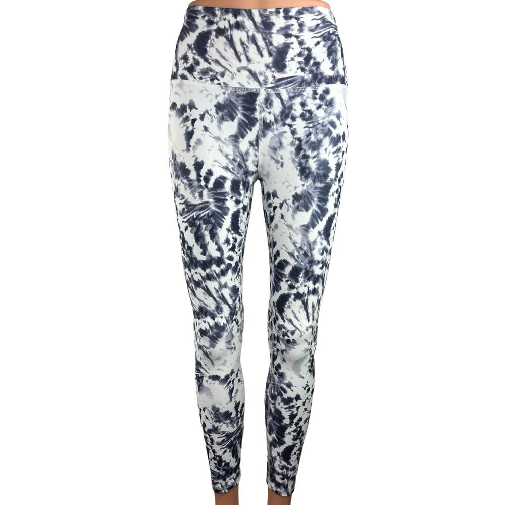 RBX Tie Dye Multi High Rise Pull On Elastic Waist Activewear Fitness Leggings S